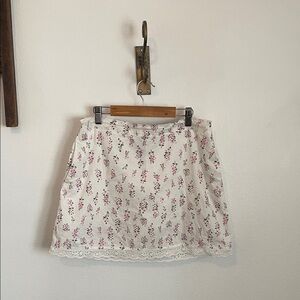 Floral Mini skirt Bloomers with lace trim